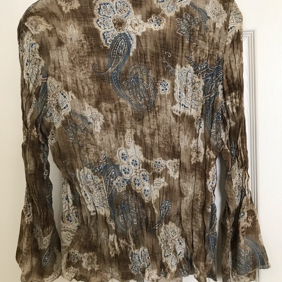 BMoss Long sleeve romantic and sexy blouse. M - Picture 2 of 7